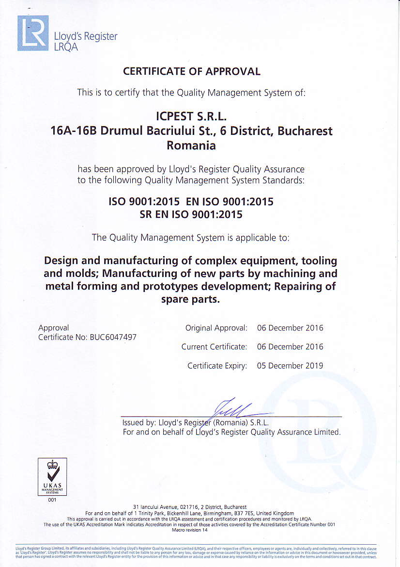 ISO 9001 Certificate